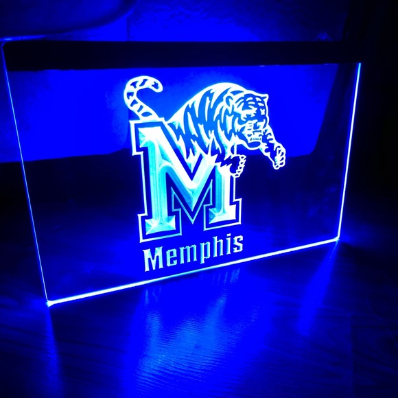 MEMPHIS TIGERS LED NEON LIGHT SIGN 8x12 - Picture 2 of 3